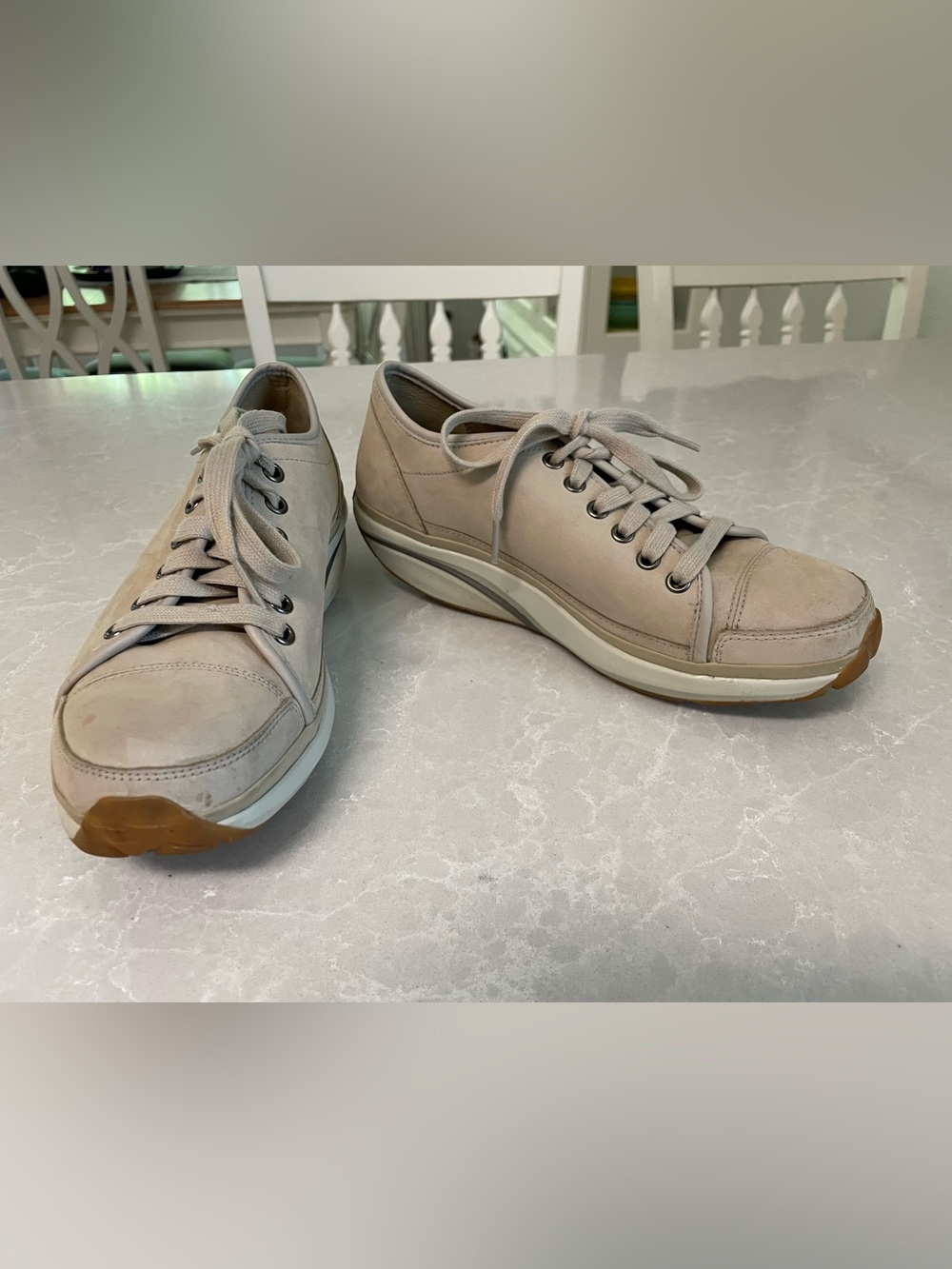 MBT Nafasi Tan Leather  Platform Rocker Toning Casual Sneakers 38/7-7.5